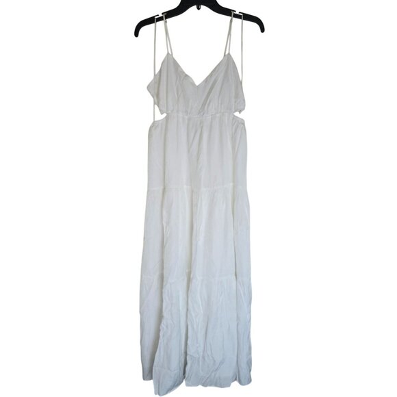 White Spring Maxi Dress Spaghetti Strap Medium By And Now This - Picture 1 of 4